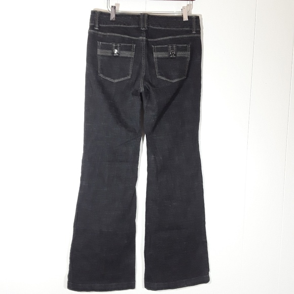 WHBM blanc dark gray wash flare size 4 jeans - Picture 2 of 4